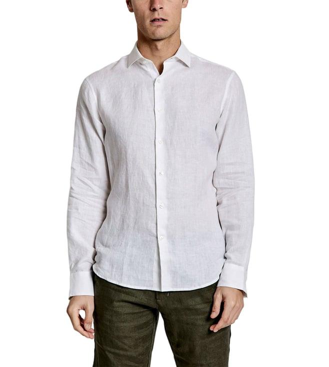 bruun & stengade white slim fit shirt