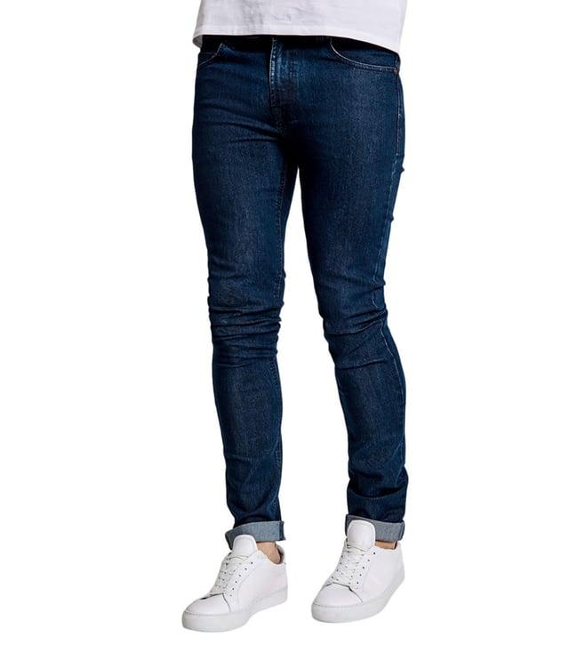 bruun & stengade slim blue mid rise jeans