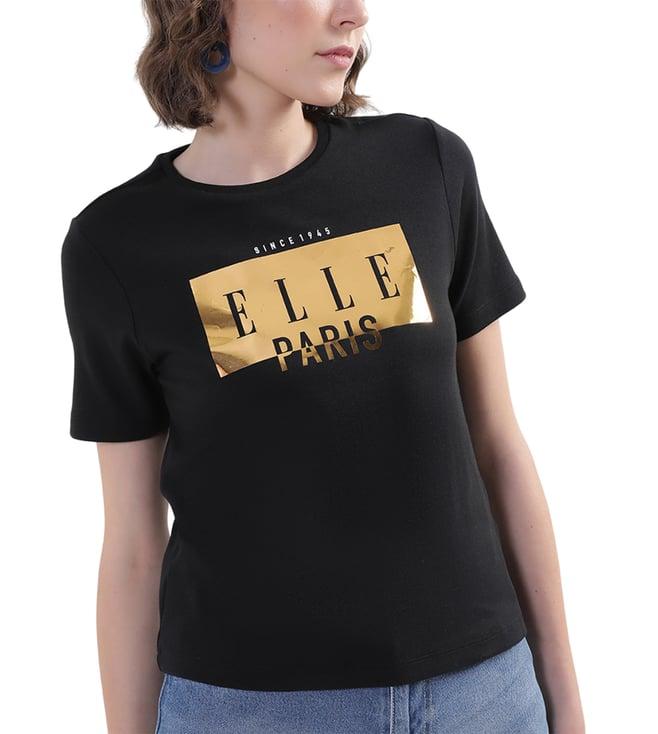 elle black logo regular fit t-shirt