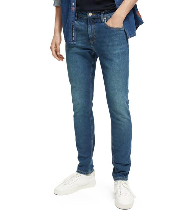 scotch & soda skim classic blue indigo wash mid rise jeans