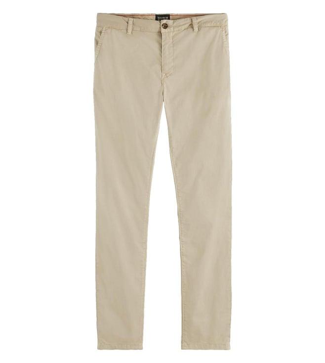 scotch & soda beige super slim fit chinos