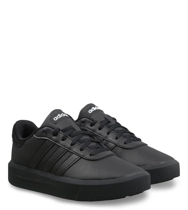 adidas women's court platform black skateboarding sneakers