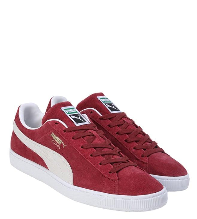 puma men's suede classic xxi maroon sneakers