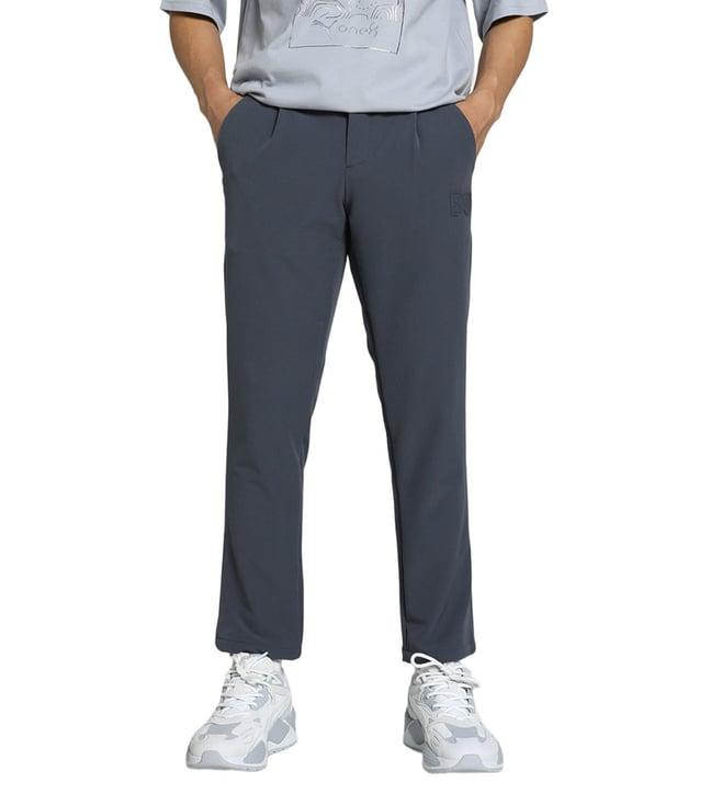 puma x one8 grey signature regular fit pleated trousers