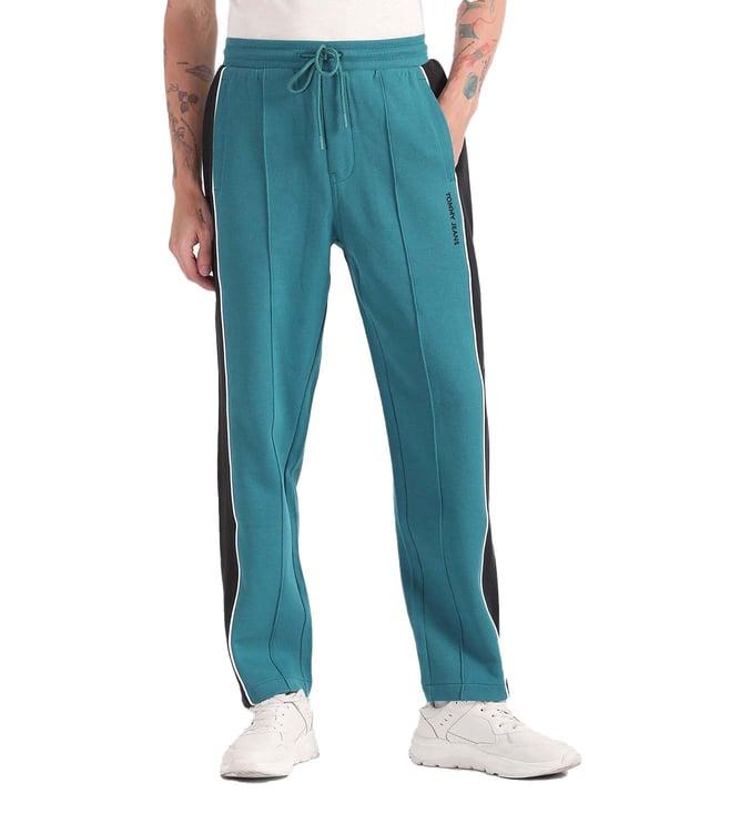 tommy hilfiger timeless teal relaxed fit trackpants