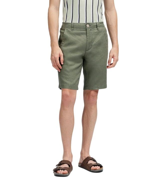 bruun & stengade green regular fit shorts