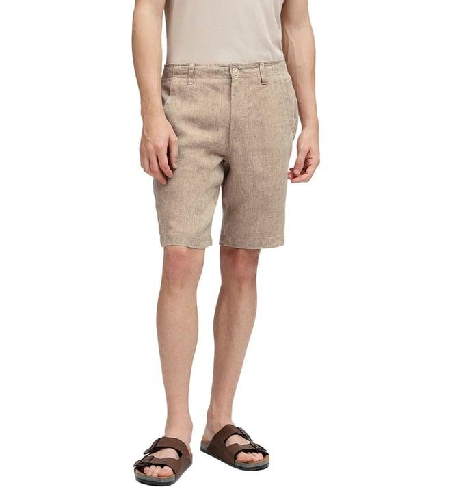 bruun & stengade brown regular fit shorts