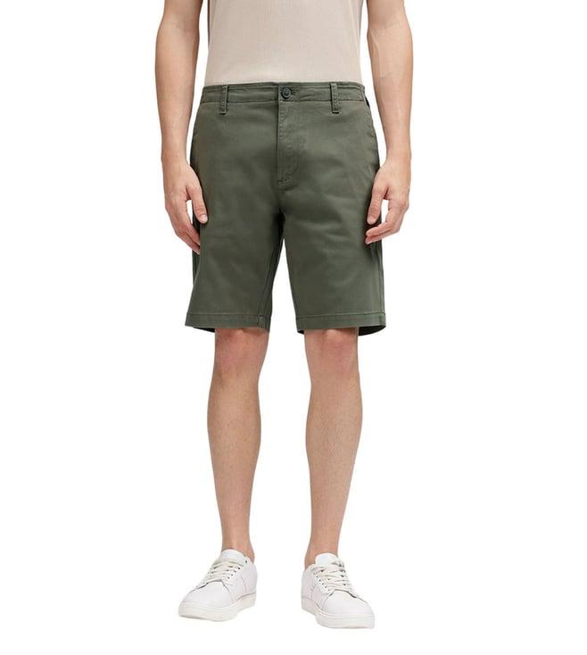 bruun & stengade green regular fit shorts