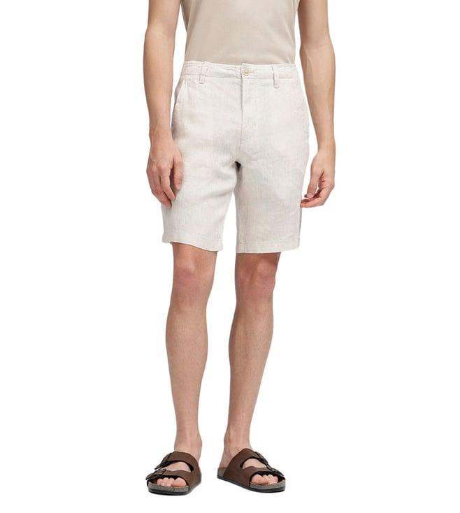 bruun & stengade beige regular fit shorts