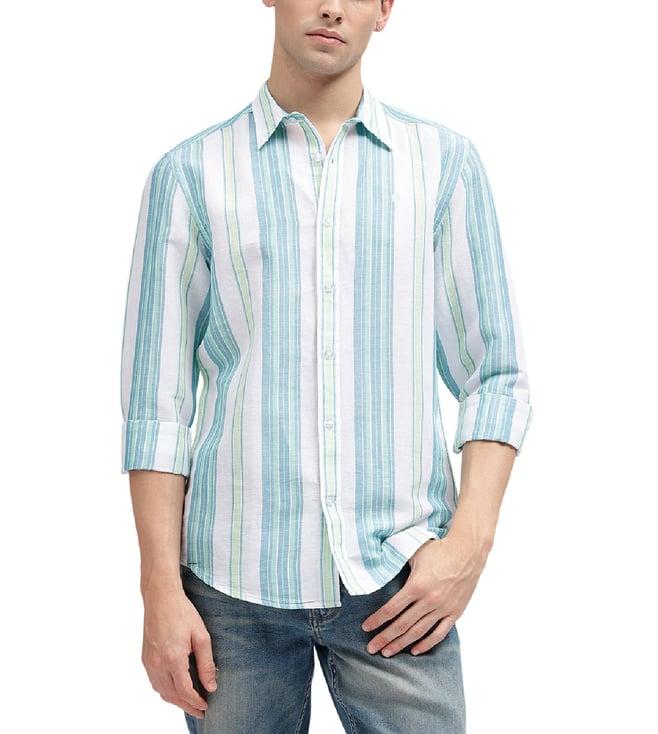 iconic white striped regular fit shirt