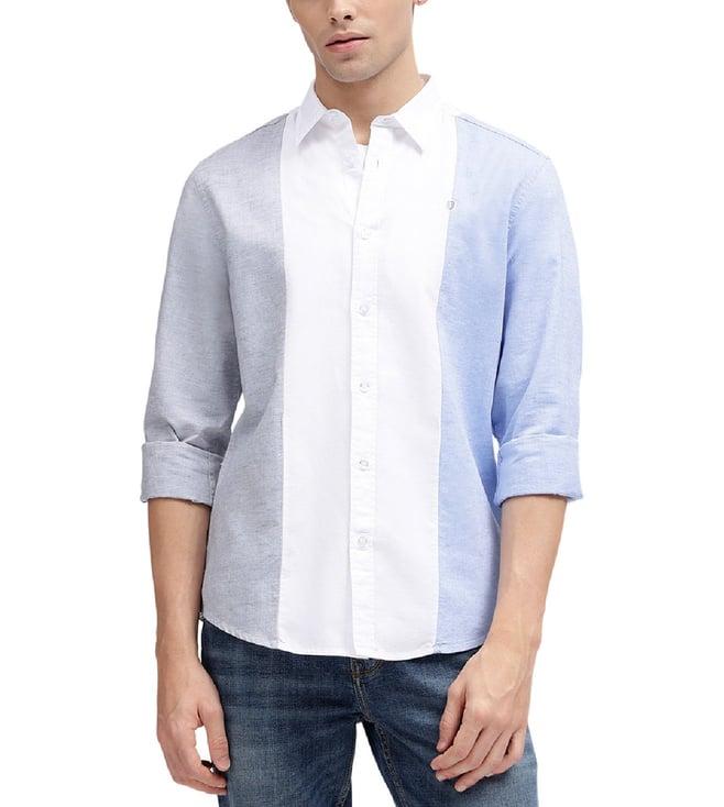 iconic multicolor colourblocked regular fit shirt