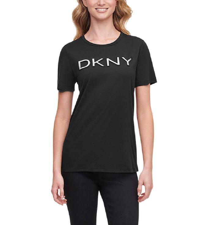 dkny black logo regular fit t-shirt