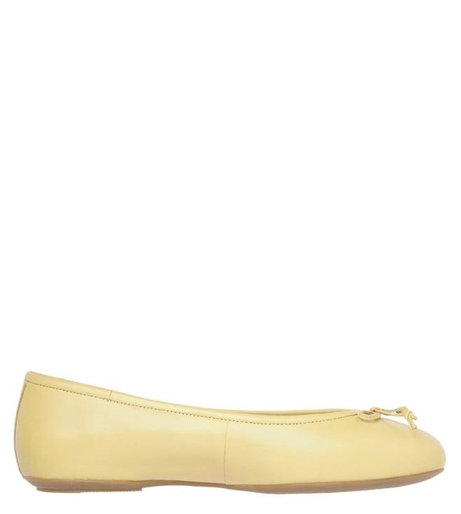 geox women's d palmaria h light yellow ballerinas