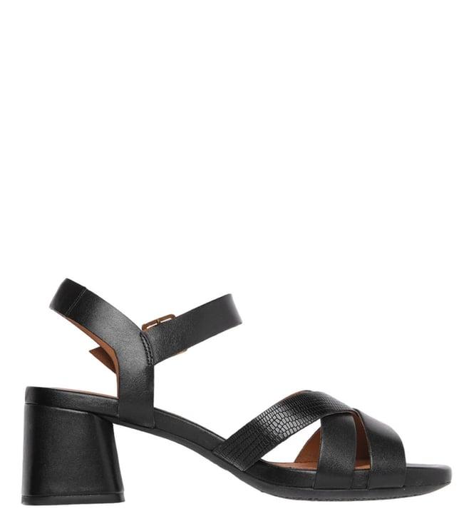 geox women's d genziana black ankle strap sandals