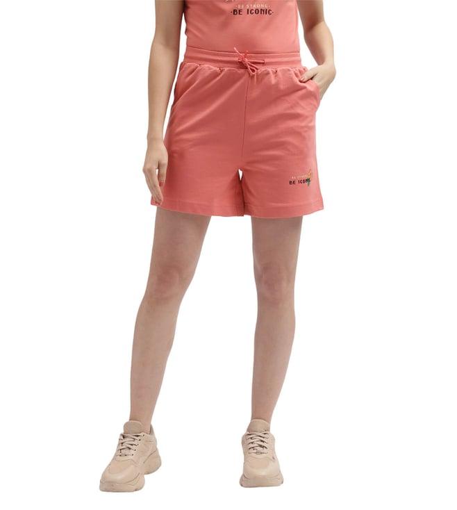 iconic coral regular fit shorts