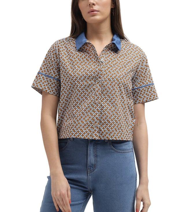 iconic multicolor printed regular fit shirt