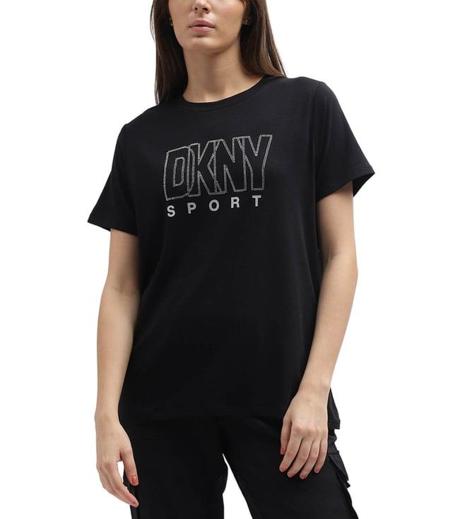 dkny black logo regular fit t-shirt