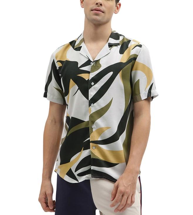 iconic multicolor abstract print relaxed fit shirt