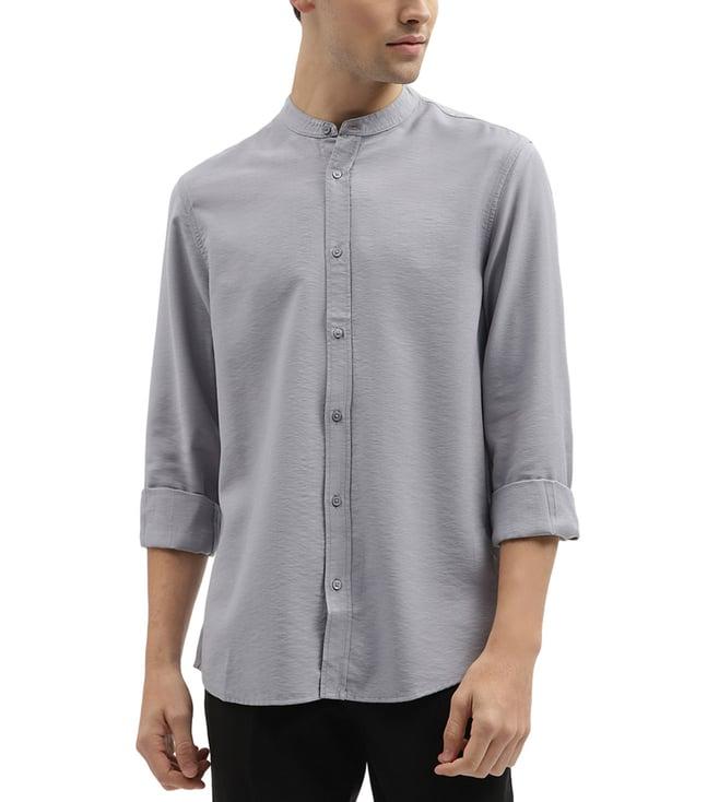 antony morato grey regular fit shirt