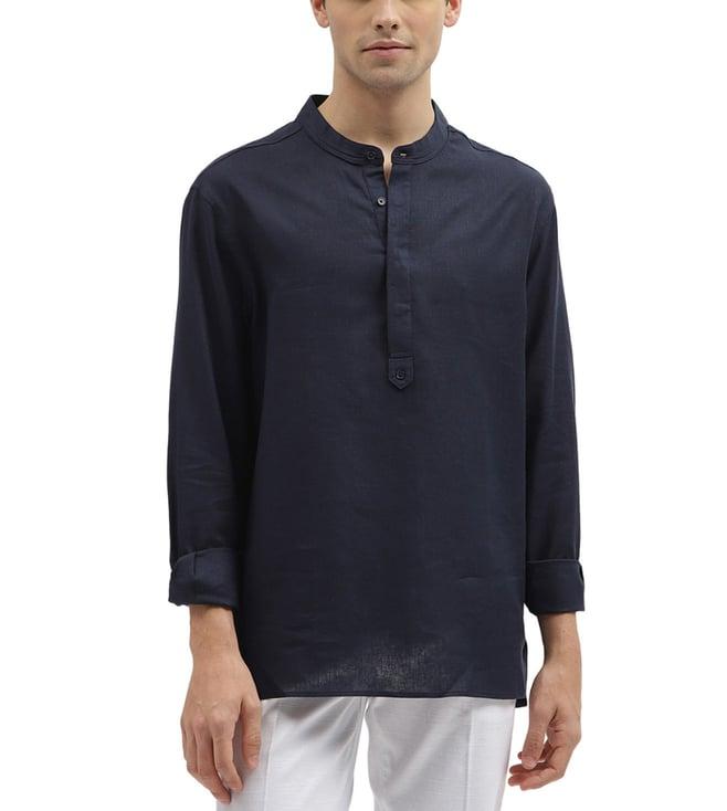 antony morato blue regular fit shirt