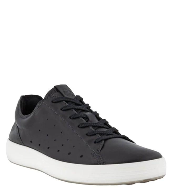 ecco men's soft 7 black sneakers