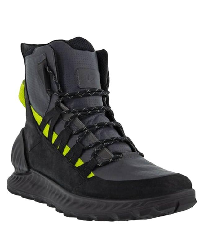 ecco men's exostrike black & magnet boots