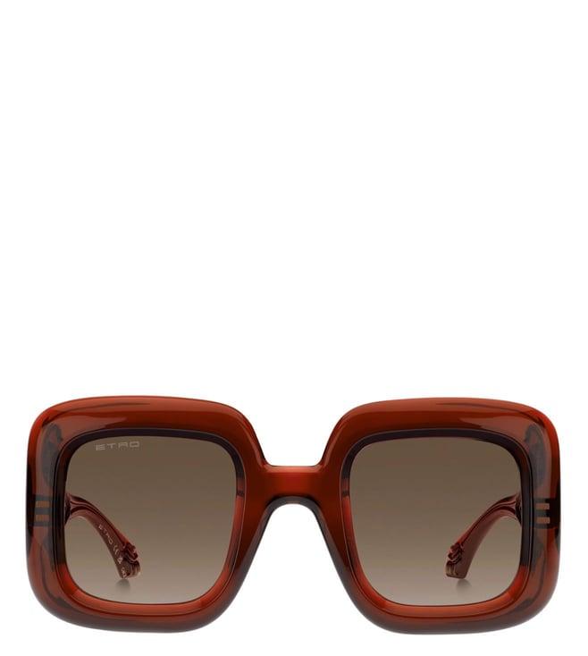 etro 2068462lf48ha brown uv protected square sunglasses for women