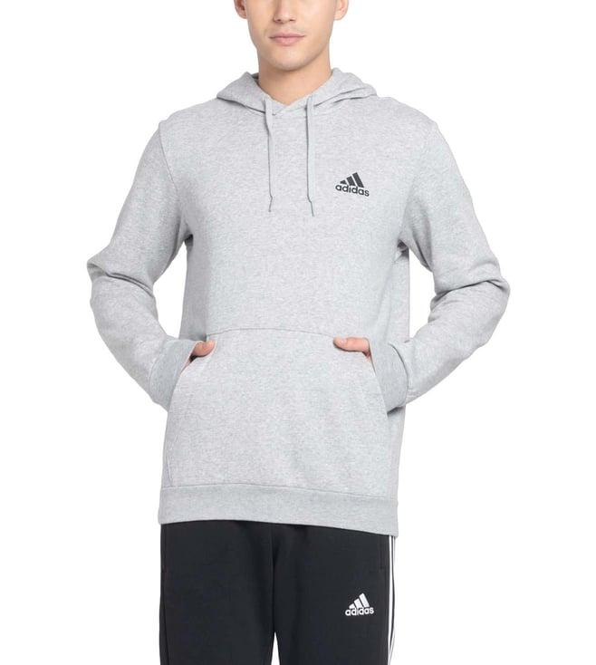 adidas grey logo regular fit hoodie