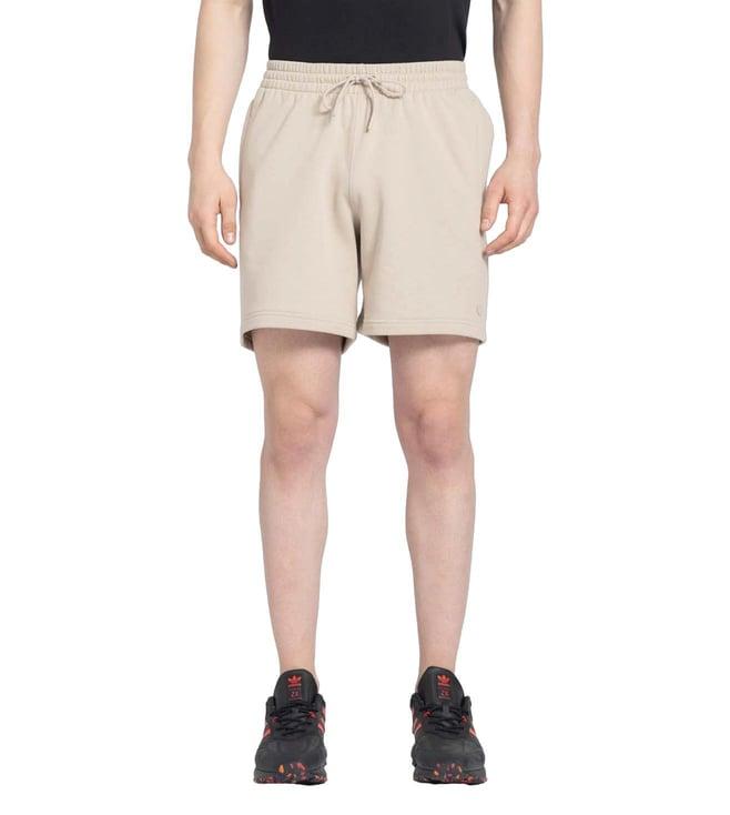 adidas originals beige regular fit shorts