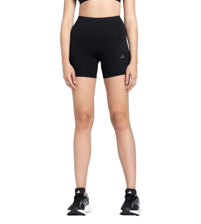 adidas black tight fit shorts