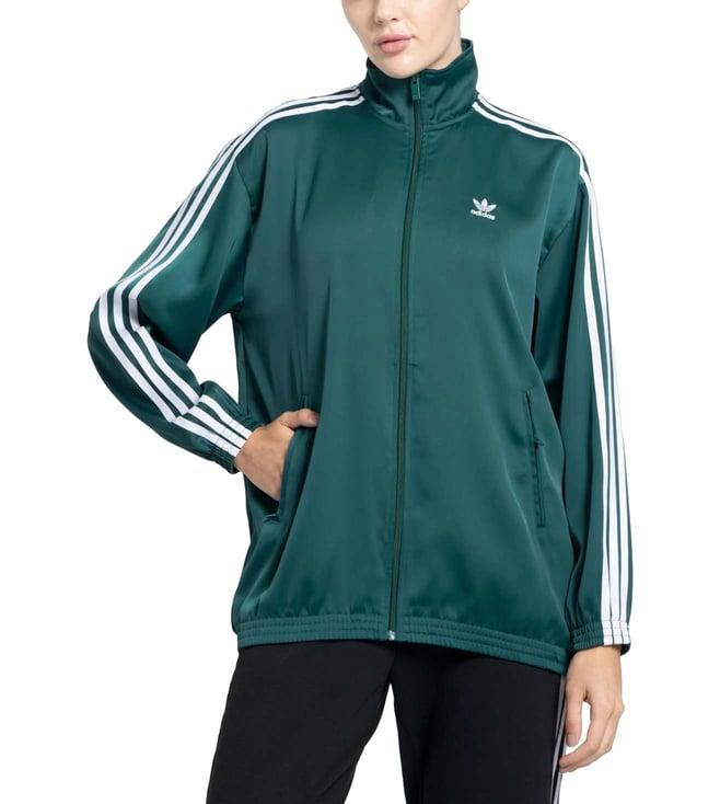 adidas originals green stripes loose fit sweatshirt