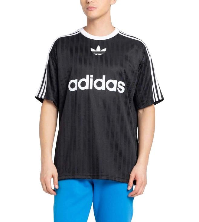 adidas originals black stripes regular fit t-shirt