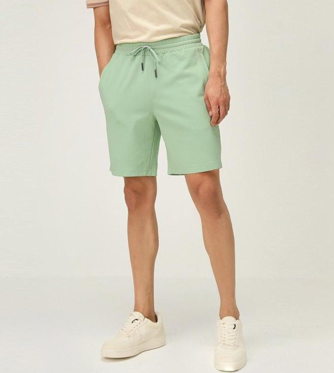 andamen art of leisure casual men's green adjustable waistband shorts