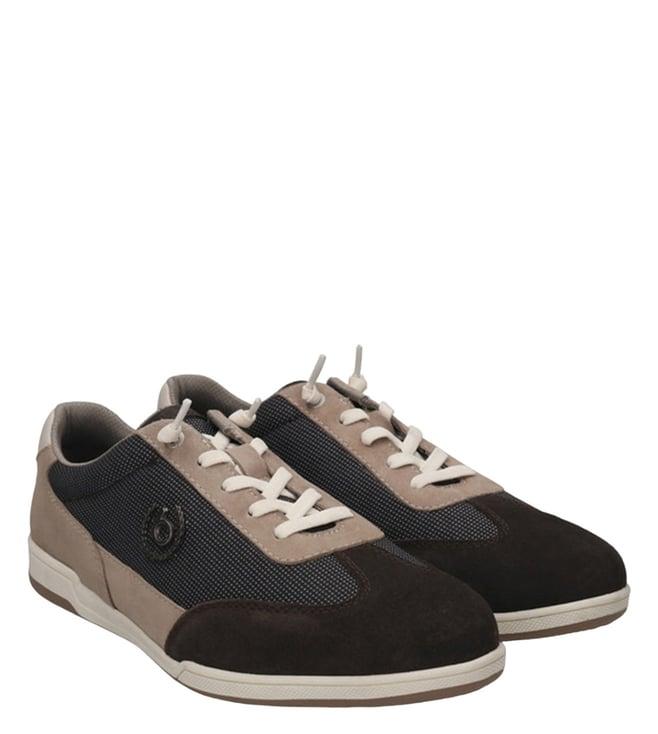 bugatti men's solar exko brown & taupe logo sneakers