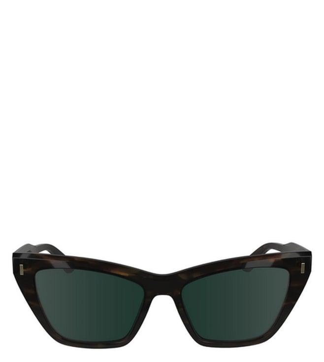 calvin klein ck24505 green uv protected sunglasses for women