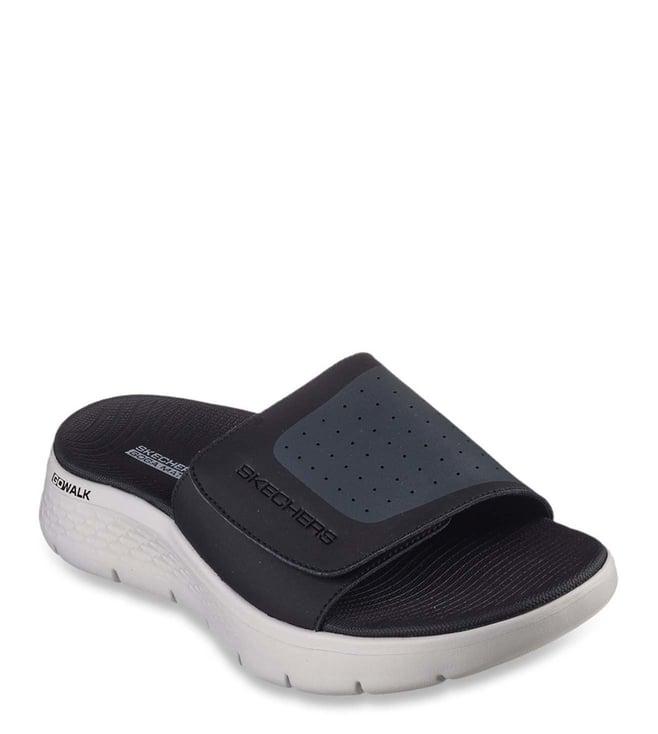 skechers men's go walk flex sandal black slide sandals