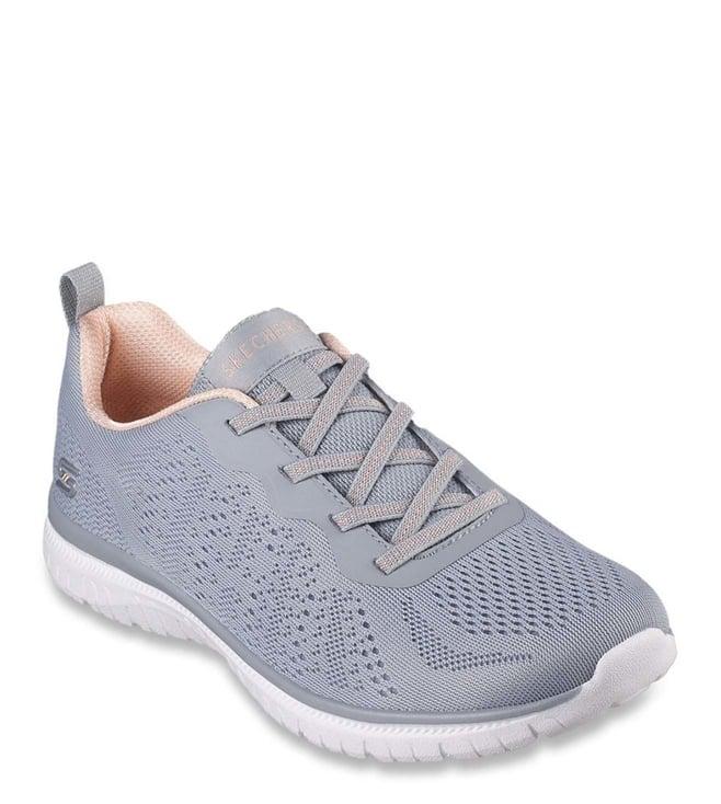 skechers women's virtue grey coral sneakers