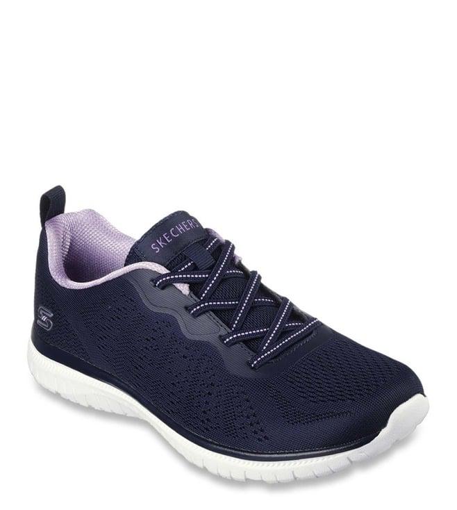 skechers women's virtue navy lavender sneakers