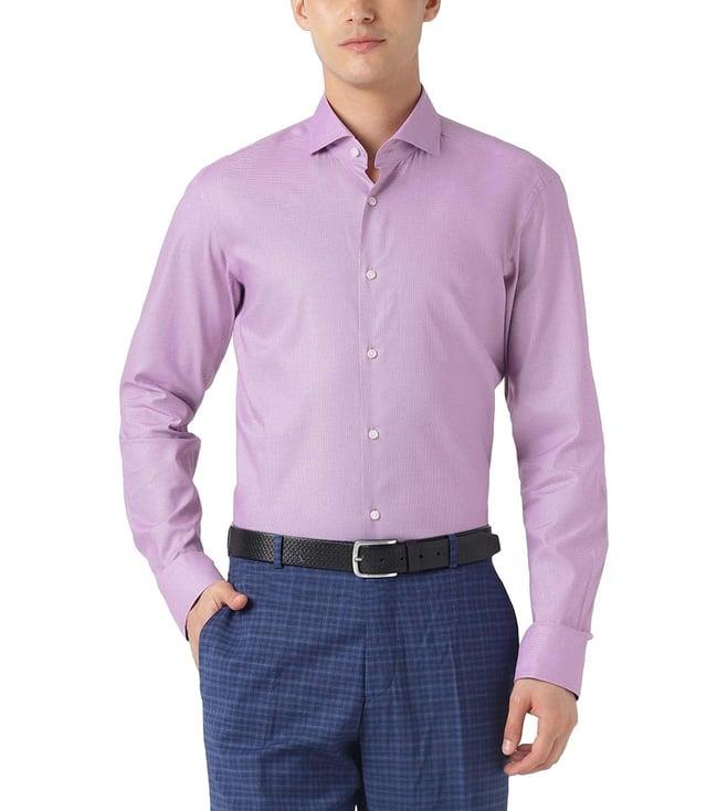 boss bright purple regular fit shirt