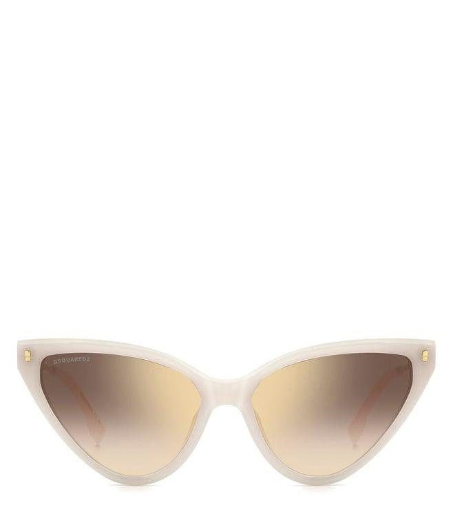 dsquared2 d2 0134/s brown ss gold uv protected cat eye sunglasses for women