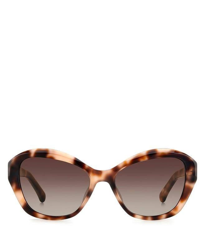 kate spade aglaia/s brown shaded polarized uv protected butterfly sunglasses for women