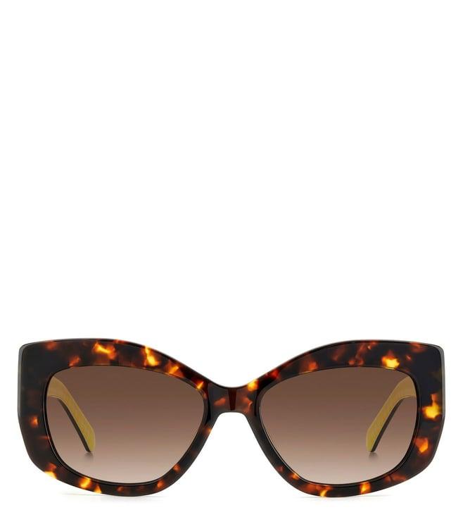 kate spade frida/g/s brown shaded uv protected butterfly sunglasses for women