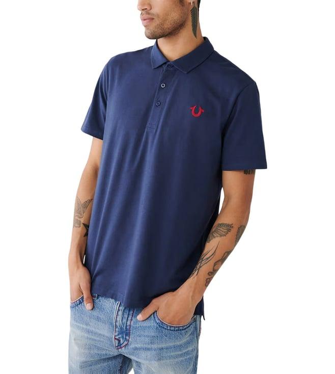 true religion blue regular fit polo t-shirt