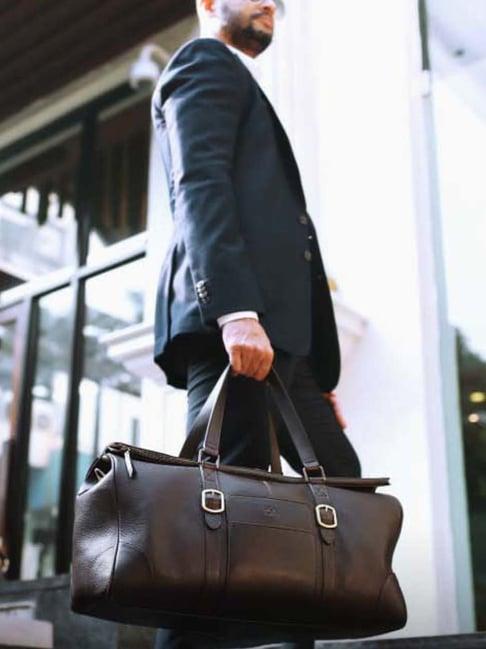 tohl ponte dark brown extra large duffle bag