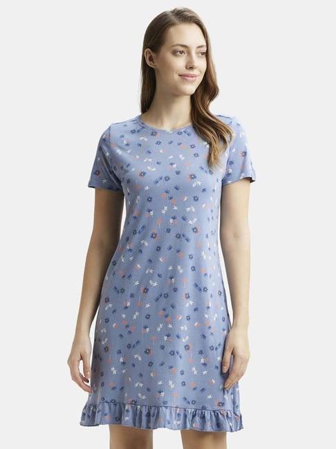 jockey blue printed rx25 night dress (colors & prints may vary)