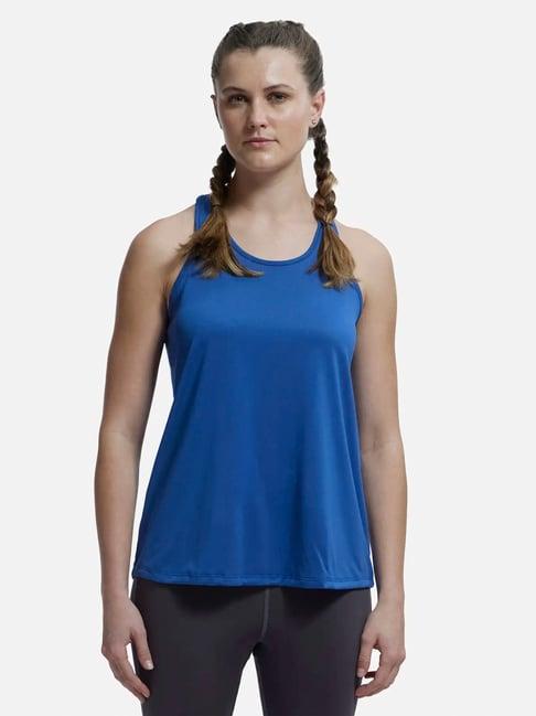 jockey mw22 women's microfiber graphic printed racerback styled tank top with stay dry treatment