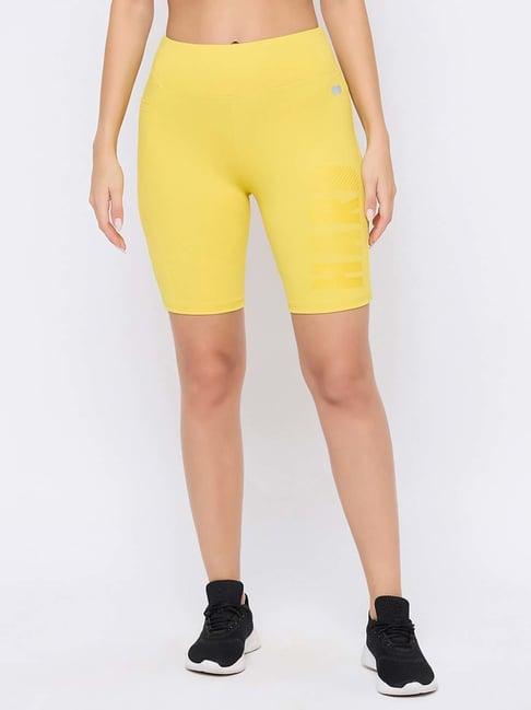 clovia yellow cycling shorts