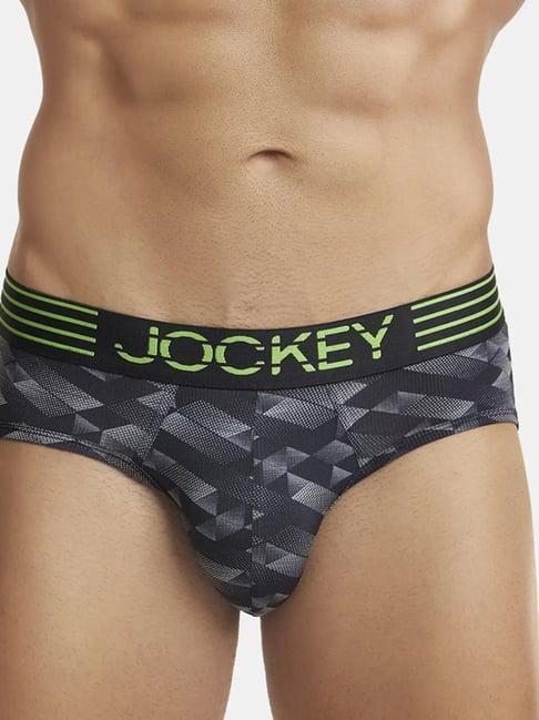 jockey mm07 black microfiber briefs with breathable mesh & stay dry technology (prints may vary)