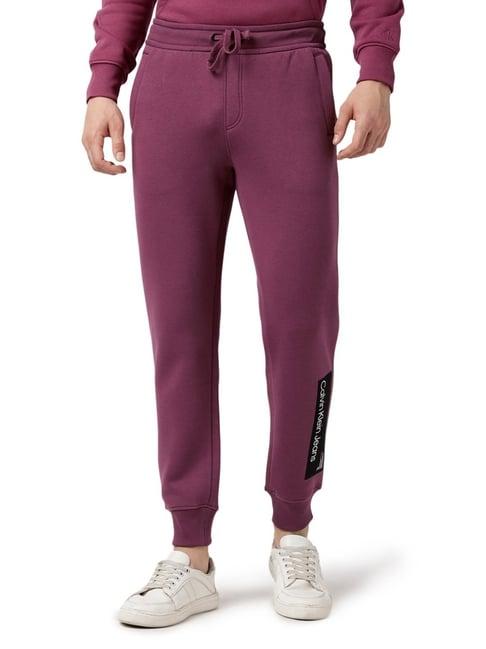 calvin klein amaranth logo regular fit joggers