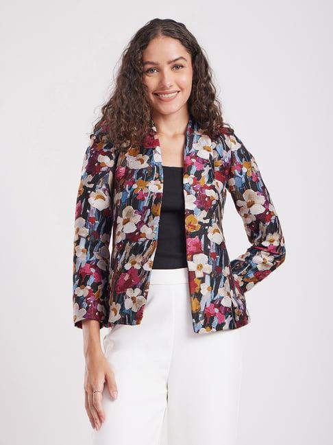 fablestreet multicolor floral print jacket